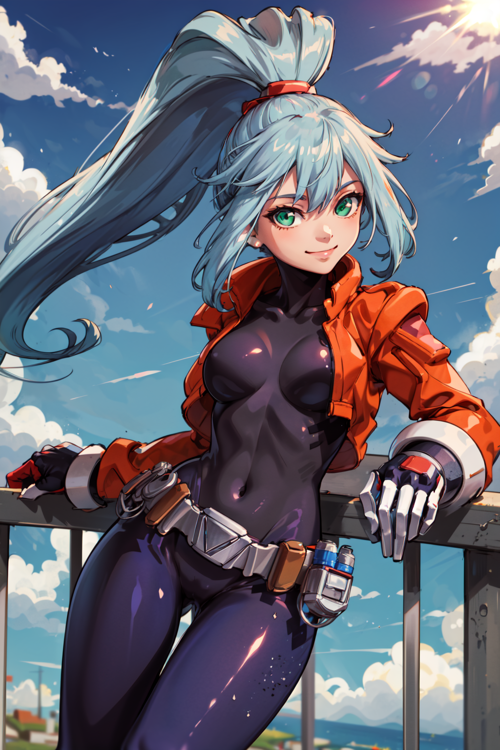 00493-3256452636-masterpiece,best quality,1girl,ashe_megamanzxa,long hair,green eyes,gloves,jacket,bodysuit,ponytail,blue hair,belt,science ficti.png